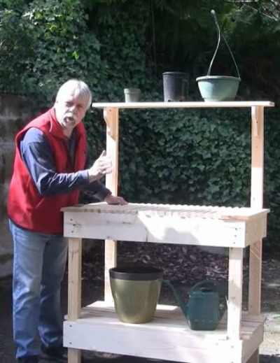 10 Easy Potting Bench Plans - Backyard Growers